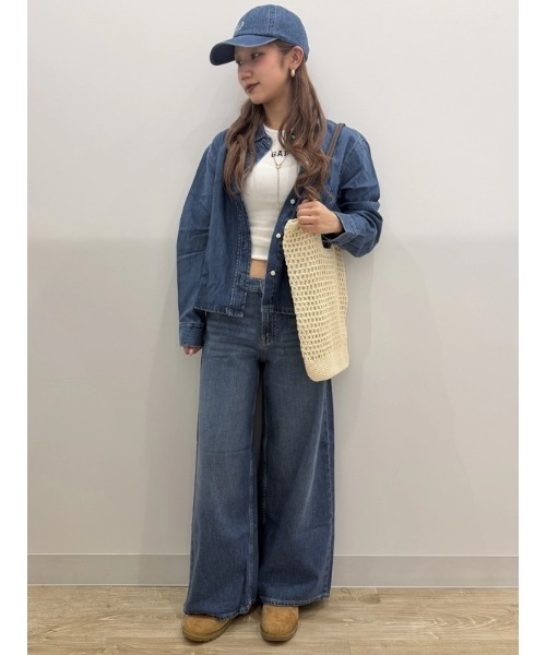 GAP（ギャップ） ワイドパンツ ジーンズ デニム デニムパンツ ミッド