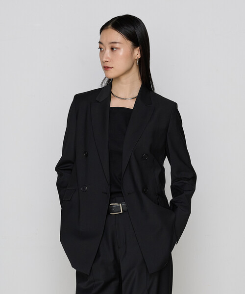 COMME CA DU MADE ブラック　セットアップ黒 パンツスーツ 上下 COMME CA（コムサ） ジャケット テーラードジャケット 「セットアップ