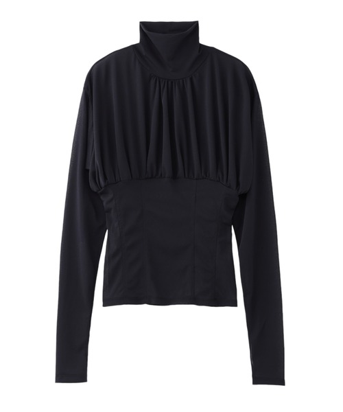 tシャツ JERSEY CORSET GATHERED TOP レディース
