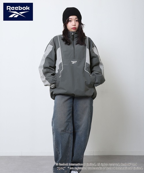 Reebok（リーボック） ブルゾン ジャンバー パイピング ライン入り
