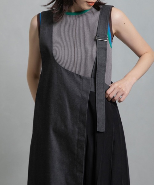 MARECHAL TERRE ジャンパースカート サイドプリーツジャンパー