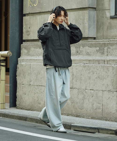 りっぷる CH2=CH2 ナイロンアノラックパーカー RUUBON（ルーボン）の「【RUUBON】 tech half zip anorak parka
