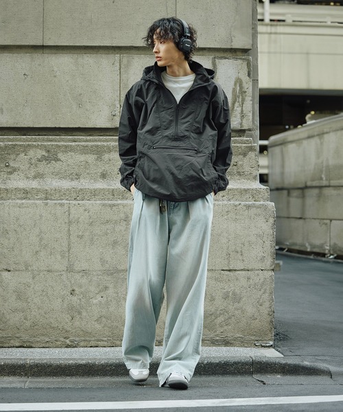 りっぷる CH2=CH2 ナイロンアノラックパーカー RUUBON（ルーボン）の「【RUUBON】 tech half zip anorak parka