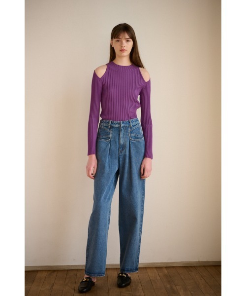 Estella.K ワイドパンツ ジーンズ デニム デニムパンツ Elsa Mid Rise 
