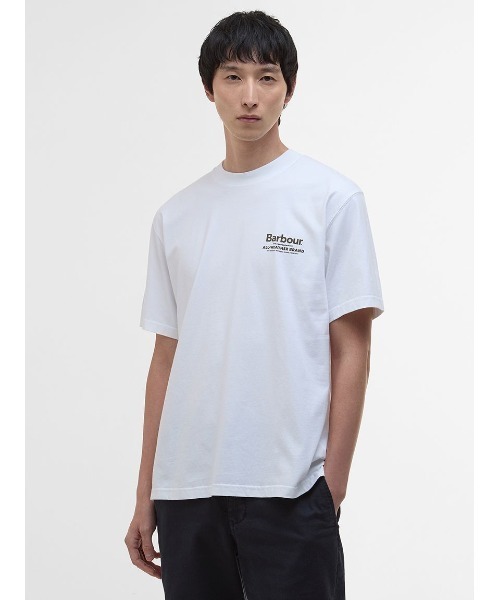 BARBOUR アウトトア オハサイス クラフィック Tシャツ Barbour tシャツ Outdoors グラフィック Tシャツ メンズ