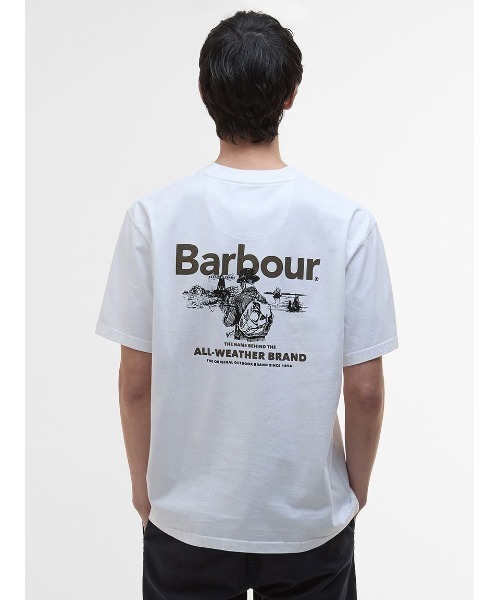 Barbour tシャツ Outdoors グラフィック Tシャツ メンズ