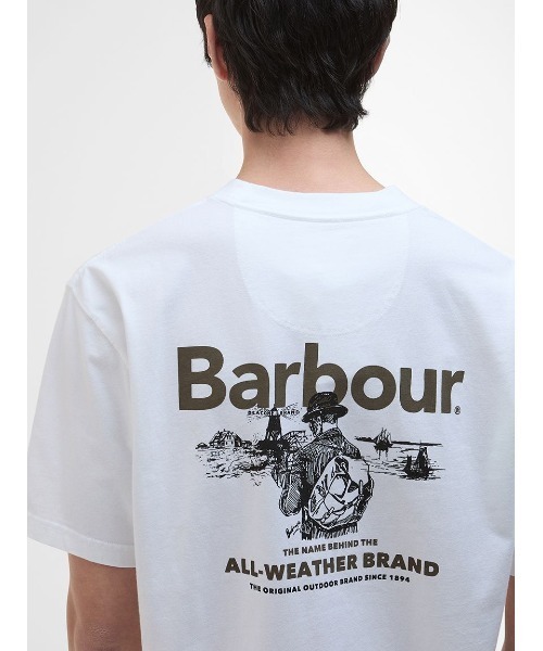 BARBOUR アウトトア オハサイス クラフィック Tシャツ Barbour tシャツ Outdoors グラフィック Tシャツ メンズ