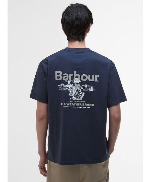 Barbour tシャツ Outdoors グラフィック Tシャツ メンズ