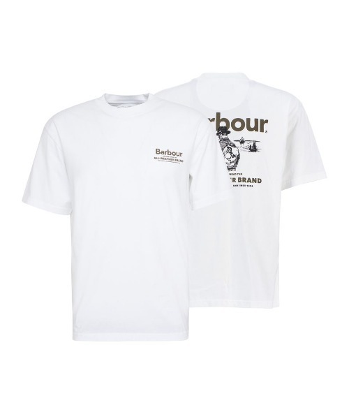 Barbour tシャツ Outdoors グラフィック Tシャツ メンズ