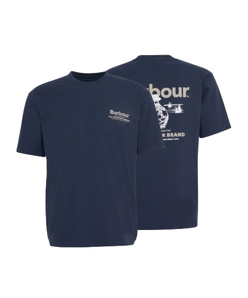 Barbour（バブアー） tシャツ Outdoors グラフィック Tシャツ メンズ