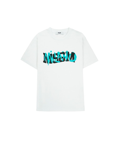 ★MSGM★カレッジ ロゴ 半袖 Tシャツ セール】スプレーペイント カレッジロゴ Tシャツ（Tシャツ