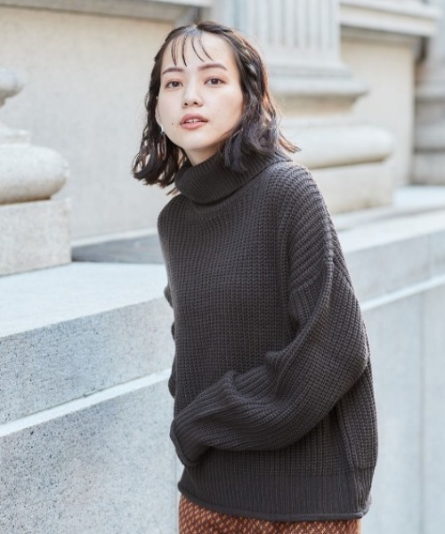 「cepo」 タートルネックニット M ピンク レディース_画像2