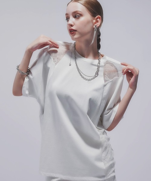 HARE tシャツ レースキリカエTシャツ(HARE) レディース