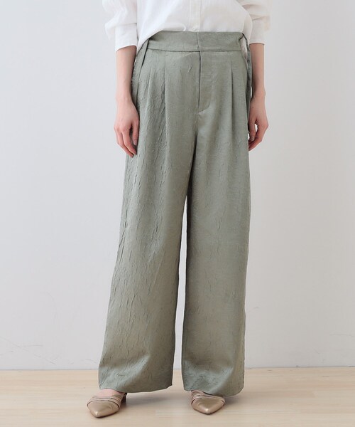 INDIVI パンツ 春SALE！「サスペンダー付き」2WAYクラッシュ