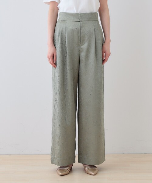INDIVI パンツ 春SALE！「サスペンダー付き」2WAYクラッシュ