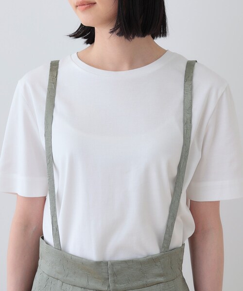 INDIVI パンツ 春SALE！「サスペンダー付き」2WAYクラッシュ