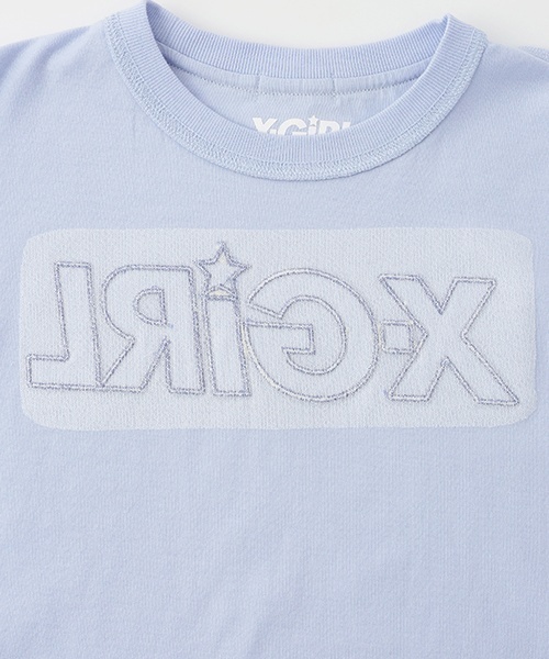 すぐ届く☆X-girl ベビーTシャツ 半袖 メッシュ 旬な着こなし◎ X-girl Stages tシャツ メッシュロゴショート丈半袖Tシャツ