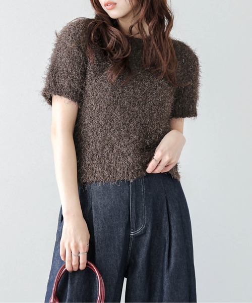 tシャツ 半袖 シャギーニットトップス レディース : ZOZOTOWN Yahoo!店