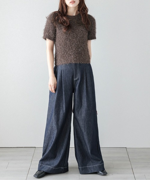 tシャツ 半袖 シャギーニットトップス レディース : ZOZOTOWN Yahoo!店