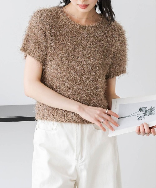 トップス shibaGREYxBEIGE tシャツ シャギーニットトップス レディース : ZOZOTOWN Yahoo