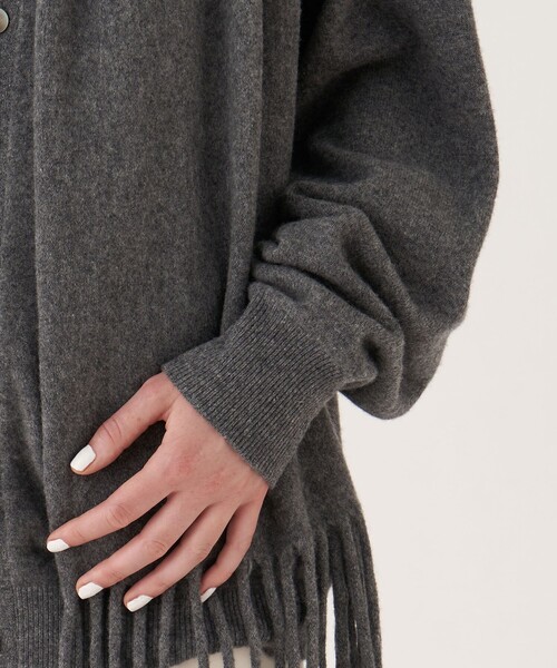 「GALERIE VIE」 ニットカーディガン FREE グレー レディース_画像8