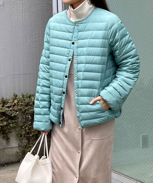 極美品✨トラデショナルウェザーウェア　ロングダウンコート　ポータブル　36 トラディショナルウェザーウェア ダウンコート ノーカラー レディース