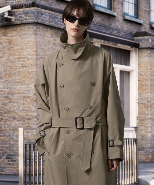 ENDER PRODUCTS トレンチコート ENDER PRODUCTS トレンチコート コート スタプレ オーバーヨークワイド