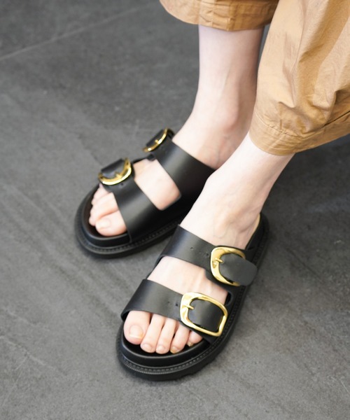 CAMINANDO サンダル / カミナンド BIG DOUBLE BUCKLE SANDALS