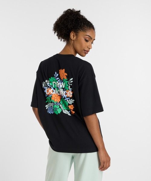 New Balance tシャツ フラワー オーバーサイズドショート