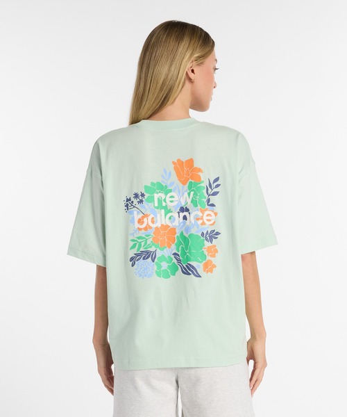 New Balance tシャツ フラワー オーバーサイズドショート