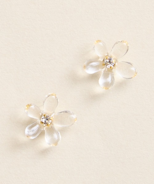 Zoule ピアス ゾーラ：Soleaシリーズ glassy flower ピアス レディース 