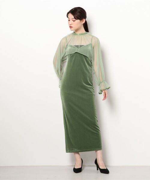 Ameri（アメリ） コンビワンピース MEDIUM ライトグリーン レディース