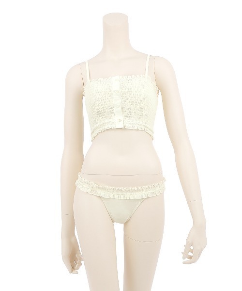 【定価18290円】RAVIJOUR シャーリングビスチェ ビキニセット　水着 RAVIJOUR 水着 シャーリングビスチェ ビキニセット レディース