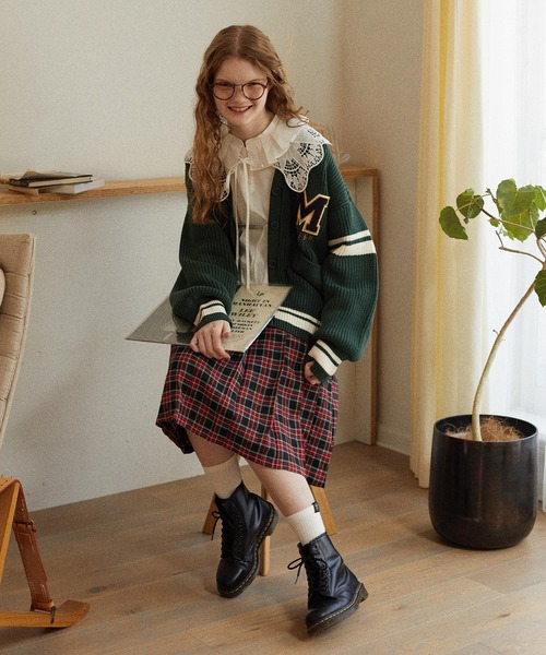 MILKFED.（ミルクフェド） カーディガン COLLEGE CARDIGAN レディース
