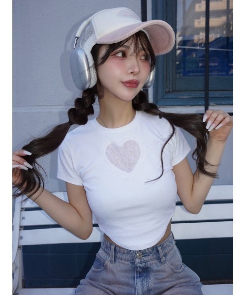 Darich 新品未開封 レースチョーカーコンパクトTシャツ Darichダーリッチ レースチョーカーコンパクトTシャツ ブラック