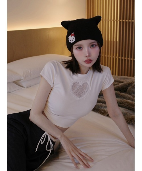 Darich ダーリッチ　ハートレースコンパクトTシャツ ハートレースコンパクトTシャツ – Darich (ダーリッチ)