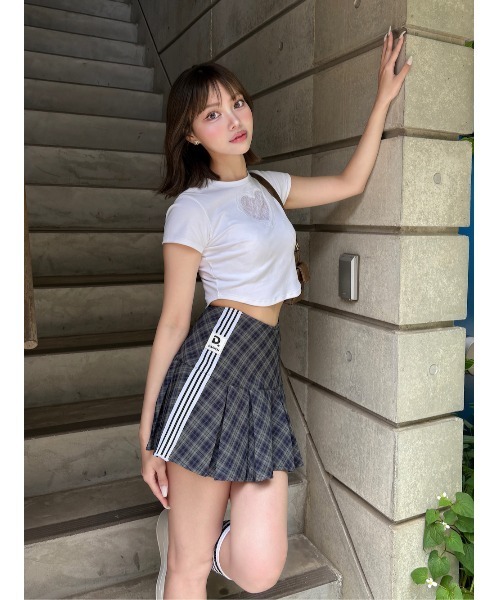 Darich tシャツ ハートレースコンパクトTシャツ レディース