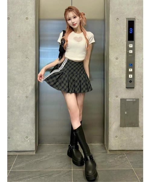 Darich tシャツ ハートレースコンパクトTシャツ レディース