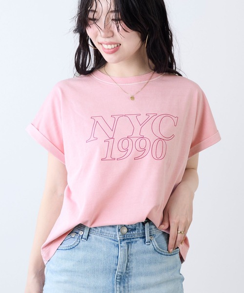 tシャツ NYC1990”ロゴT-shirt レディース