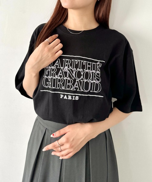 tシャツ MARITHE + FRANCOIS GIRBAUD(マリテフランソワジルボー)/ロゴプリント 半袖 Tシャツ/Marithe T-shir MARITHE + FRANCOIS GIRBAUD マリテフランソワジルボー Tシャツ
