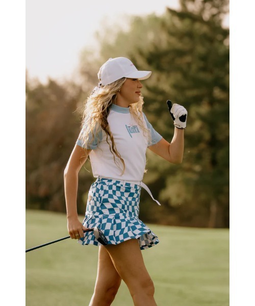 【DEVEREUX GOLF】デヴァロー　チェッカー　プリーツスカート　M DEVEREUX GOLF スカート DVRX Deform Checker Pleatedスカート