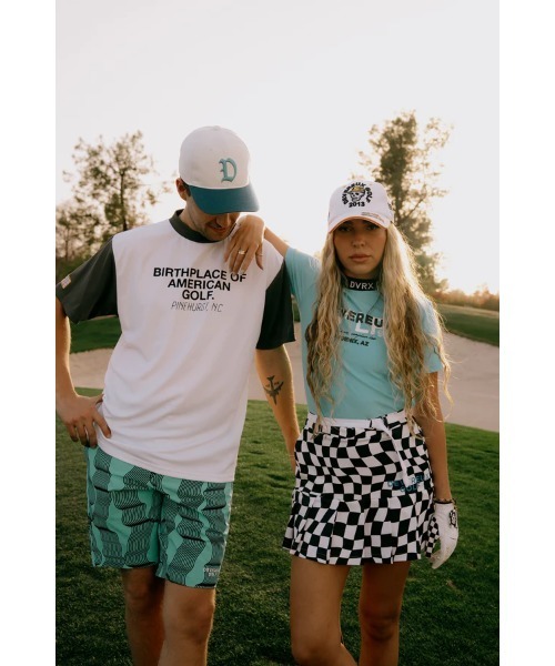 DEVEREUX GOLF スカート DVRX Deform Checker Pleatedスカート