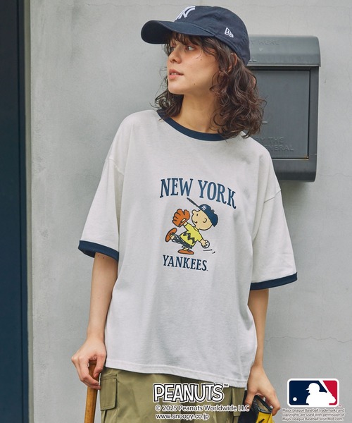 PEANUTS tシャツ 「PEANUT×MLB」ピーナッツ×メジャーリーグベース