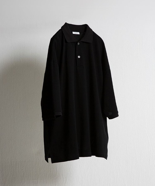 「LIDNM」 半袖ポロシャツ LARGE ブラック メンズ_画像4
