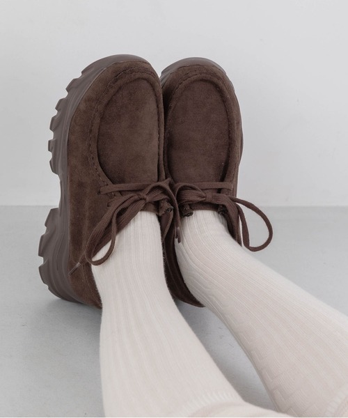 EVOL（イーボル） ローファー 「S-LLサイズ展開・軽量」モカレース