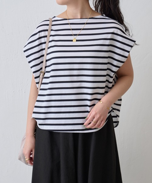 ビアズリー　半袖　トップス ビアズリー BEARDSLEY 半袖Tブラウス （white） -ファッション