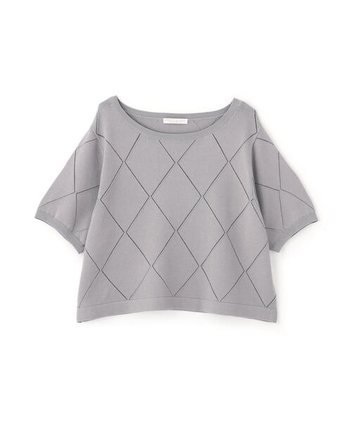PROPORTION BODY DRESSING ニット セーター ダイヤ柄半袖ニット