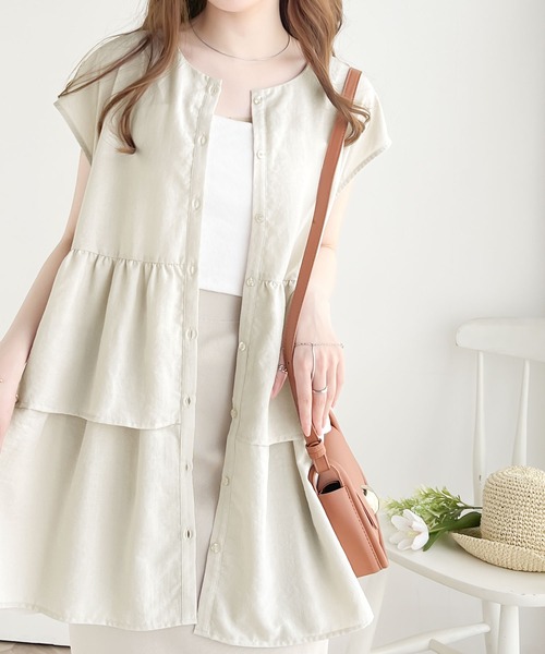 「classicalelf」 ノースリーブチュニック SMALL ホワイト レディース