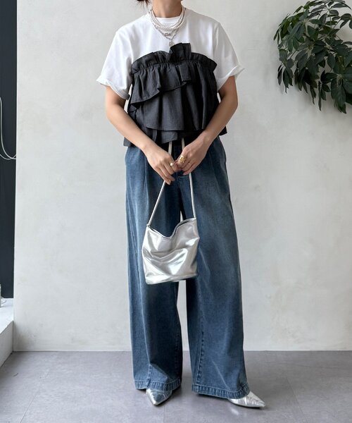 DouDou tシャツ 「WEB限定」ビスチェドッキングトップス