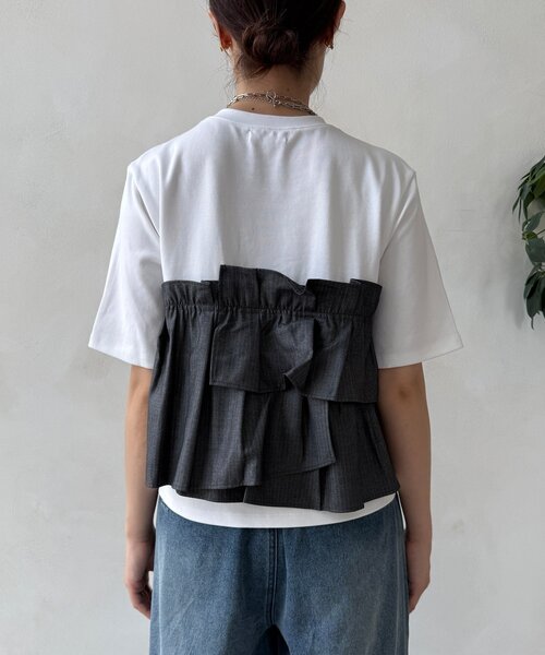 tシャツ 「WEB限定」ビスチェドッキングトップス レディース DouDou tシャツ 「WEB限定」ビスチェドッキングトップス